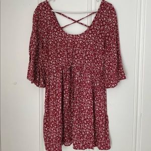 Red Floral Tunic